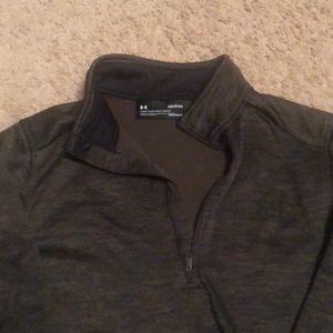 Mens under armour 1/4 zip fleece hunter green size small
